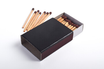 Box of matches isolated on white background