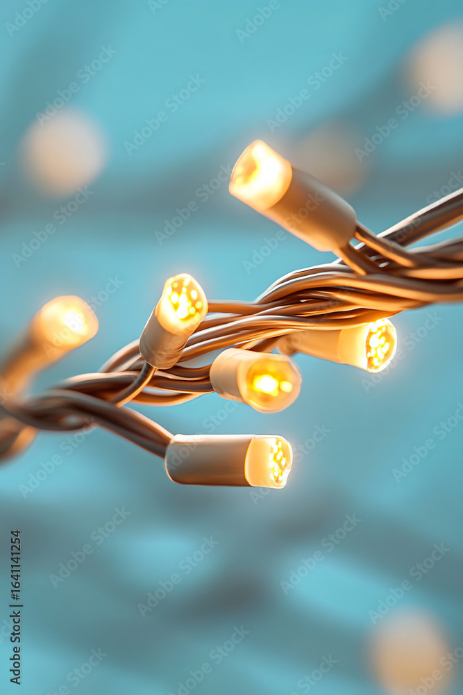 Aufkleber bundle of optical fibers with lights in the ends. abstract high-tech background.
