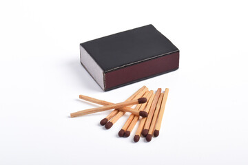 Box of matches isolated on white background
