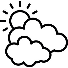 Clouds And Sun Icon