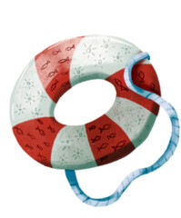 Summer illustration lifebuoy