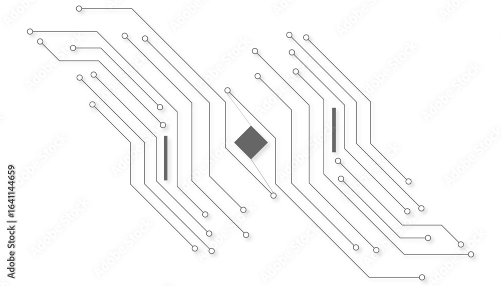 Aufkleber circuit board futuristic trace processor unit texture illustration design. electronic line communica