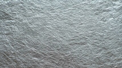 A textured silver surface with a crinkled pattern, reflecting light beautifully.