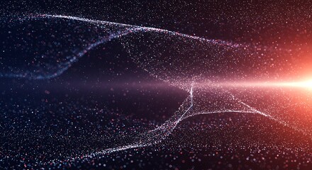 Fototapeta premium Abstract Particle Stream with Light