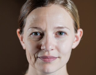 A beautifully crafted portrait showing the natural and authentic expressions of a woman