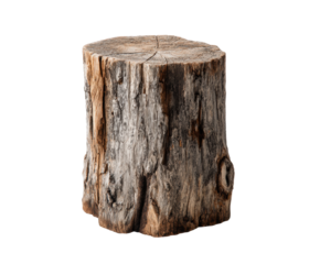 Natural wooden stump for rustic decor and furniture design ideas