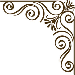 vector illustration of brown border design 