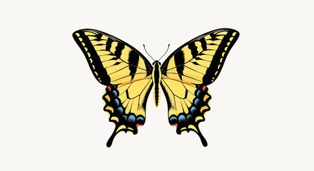 Obraz premium Striking Eastern Tiger Swallowtail Butterfly Graphic for Nature Lovers