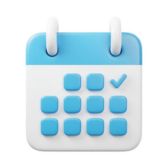 Obraz premium 3d desktop calendar icon