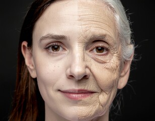 Aging Transformation A Detailed Comparison Between Young and Old Faces Explored Visually