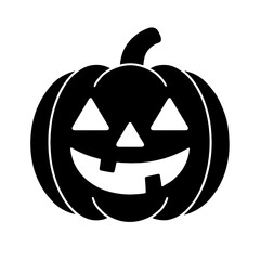 Grinning Jack-O'-Lantern Face – black fill