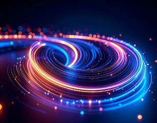 Obraz premium Abstract swirling light patterns