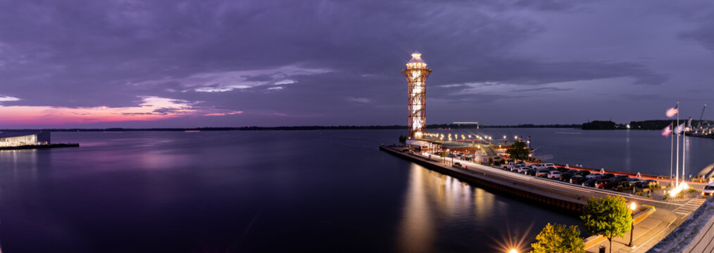 Panorama of Lake Erie's Bay In Erie Pennsylvania