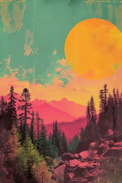 Cover book of adventure forest art outdoors.