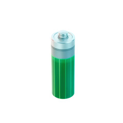 Photo of lithium-ion battery cell isolated on transparent background