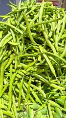 Vibrant Green Beans Stack – Crisp Organic Vegetables, Natural Farming, Healthy Lifestyle, Raw...