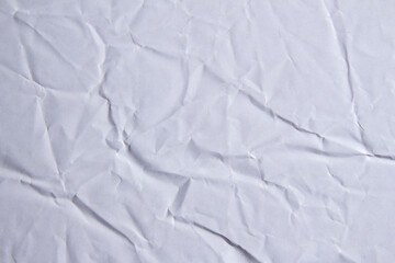White creased crumpled glued paper poster mockup texture background