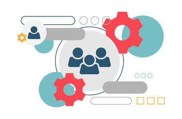 Statistics and data visualization. Abstract banner for marketing infographics