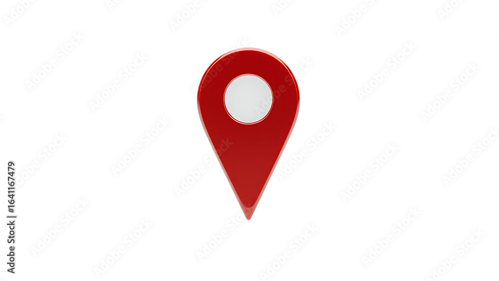 Poster 3d location pin sticker map symbol on transparent background isolated on white background