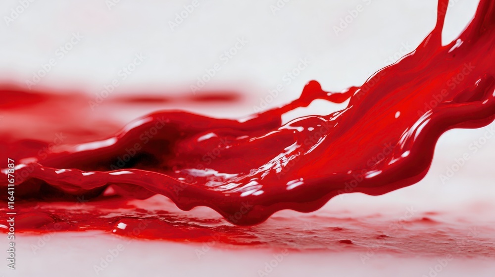 Poster dynamic red paint splatter creates a visually striking design element for creative projects