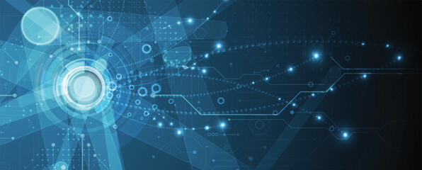 Abstract artificial intelligence circuit technology and science background