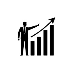 1Silhouette of a businessperson shaking hands isolated on white background