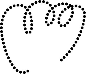 Spiral dotted lines symbol. Design element