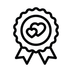 Medal Vector Outline Icon. EPS 10 File