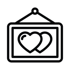 Photo Image Vector Outline Icon. EPS 10 File
