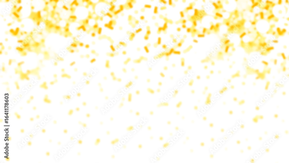 Poster gold confetti patterned background design element isolated on white background