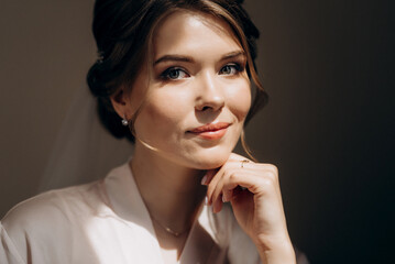 bride in a white dress at the training camp