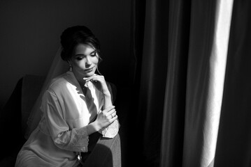 bride in a white dress at the training camp