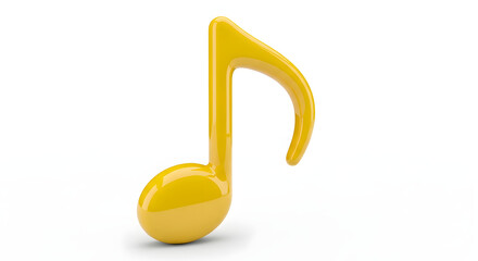 Musical Note: A vibrant, three-dimensional musical note, rendered in cheerful yellow, stands out. This image signifies harmony, rhythm, and creative expression in musical composition.