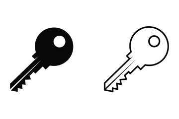 Black and white keys lock security