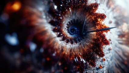 Abstract, vibrant eye-like structure