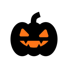 black Halloween jack o lantern vector illustration