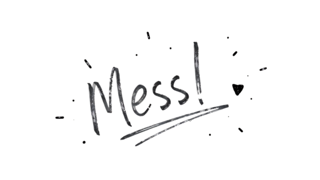 Messy scribble sticker pencil doodle transparent background isolated on white background