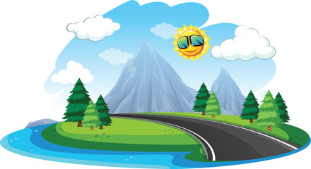 vector illustration of mountain