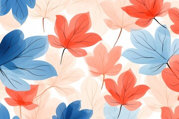 Memphis maple leaves abstract shape backgrounds wallpaper pattern.