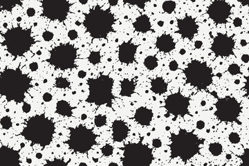Black ink splatter texture seamless grunge pattern