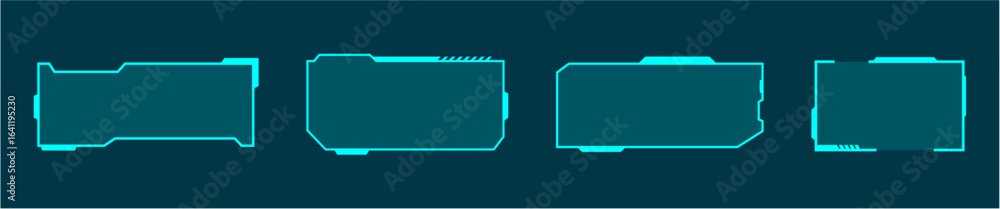 Poster technology futuristic hud user interface frame