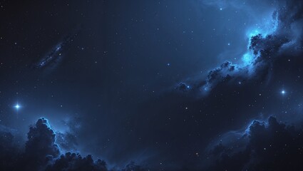 宇宙空間を思わせる無限に広がる星の夜景のイメージイラスト