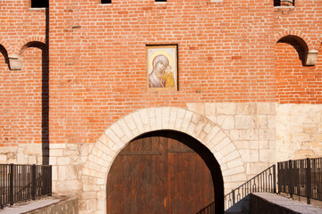Entrance to the tower of the Kremlin in Tula, Russia