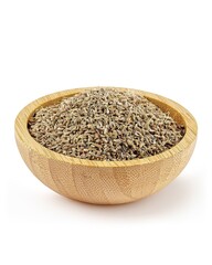 Wooden Bowl of Ajwain Seeds