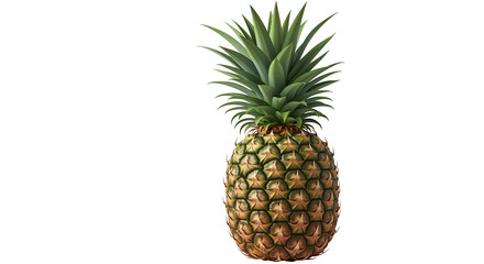 Fototapeta premium Isolated pineapple fruit tropical fresh healthy food nutrition diet vitamin c delicious sweet raw exotic ripe