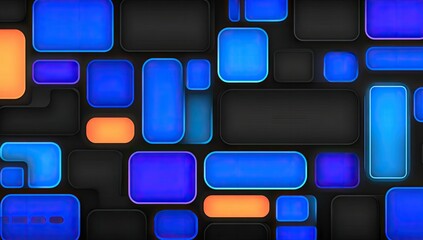 Abstract geometric pattern with glowing rectangles