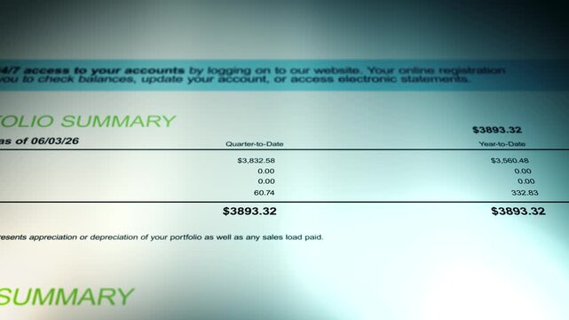 Generic Retirement IRA Contributions Portfolio Paperwork - Ominous - Small Amount