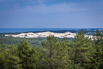 Large Czolpino Dune in Slowinski National Park, located on the Baltic Sea coast, Poland