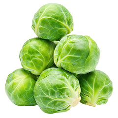 Obraz premium A vibrant pile of fresh, green Brussels sprouts, ready for a healthy meal.