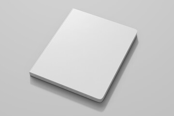 blank textured paper hardcover children portrait 8x10 inch with rounded corner thick pages realistic mockup template isolated 3d render perspective view